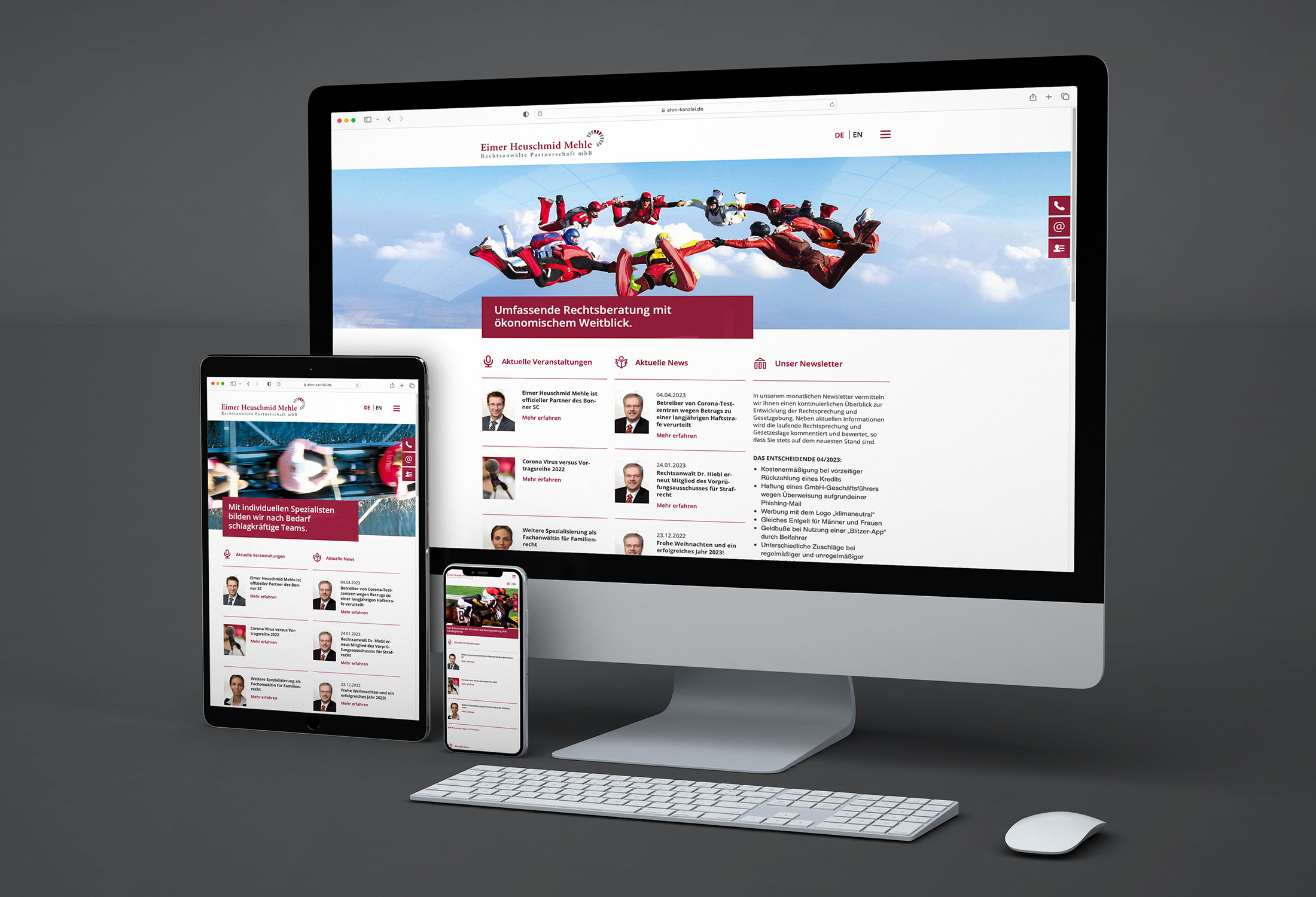 Kanzleimarketing-zB Kanzleiwebsite Rechtsanwälte Kanzleistory EHM